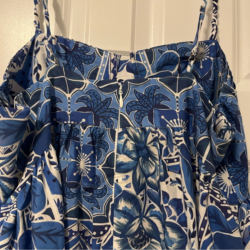 FARM Rio Navy and White Patterned Maxi Dress - Picture 5 of 7